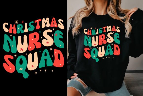 Christmas Nurse Squad Graphics for T-Shirt Designs