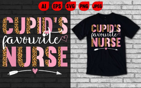 Cupid’s Favorite Nurse Graphics & T-Shirt Designs