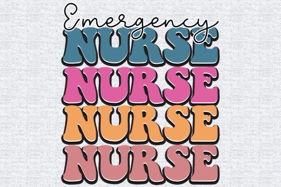 Emergency Nurse Retro Graphics & Print Templates