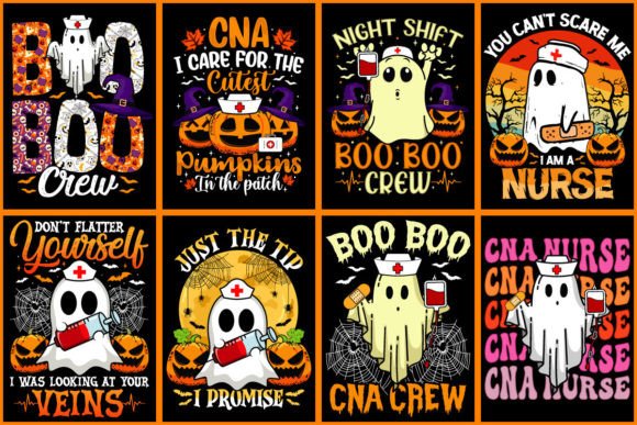 Halloween Spooky Nurse Graphics & T-Shirt Designs