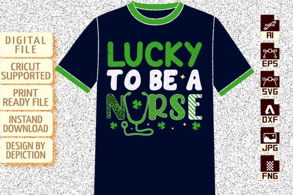 Lucky Nurse Graphics for T-Shirt Designs