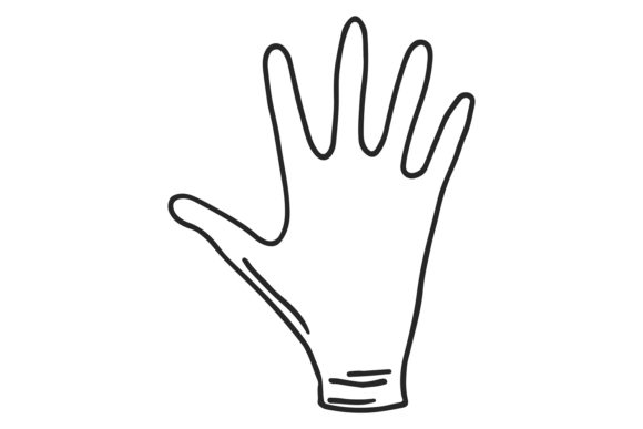 Medical Glove Icon: Hand Drawn Graphics and Illustrations