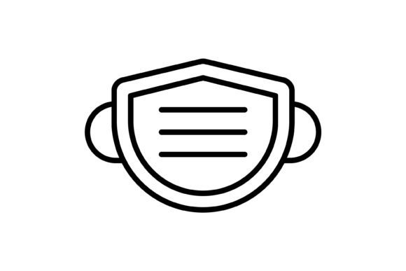 Medical Mask Outline Icon: Graphics and Icons Review
