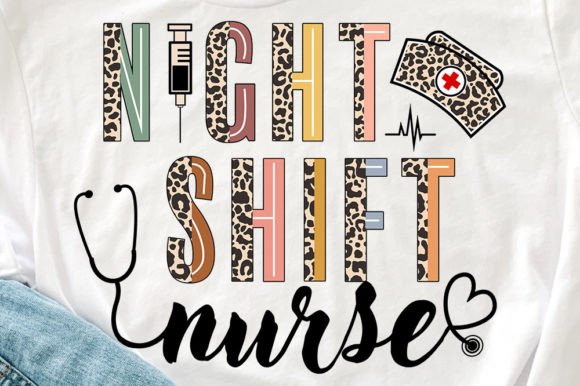 Night Shift Nurse PNG for T-Shirt Designs