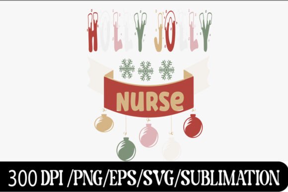 Nurse Christmas PNG: Graphics for T-Shirt Designs