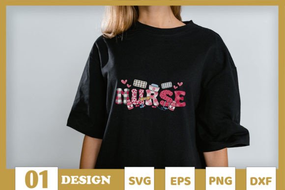 Nurse Drugs Doodle Leopard Plaid Graphics for T-Shirt Designs
