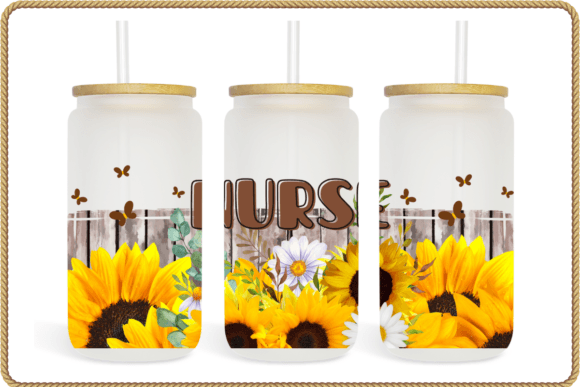 Nurse Sunflowers Graphics & Print Templates Review
