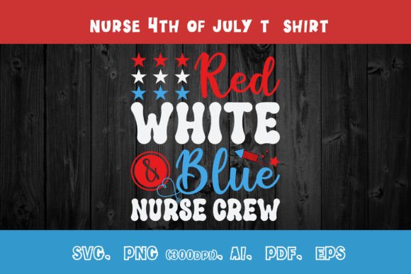 Red White Blue Nurse Crew T-Shirt Design Review