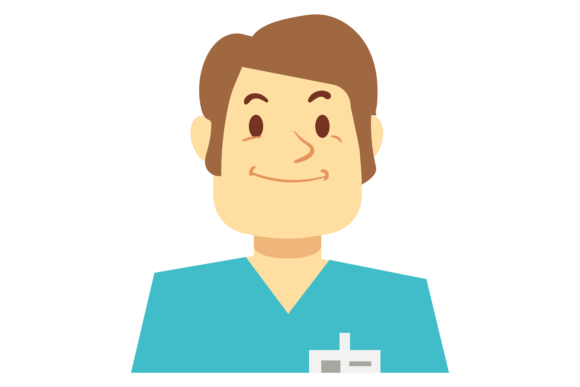 Smiling Medical Worker Graphics & Illustrations